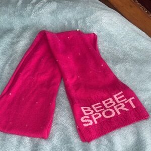 Bebe Sport Fuchsia Knit Scarf